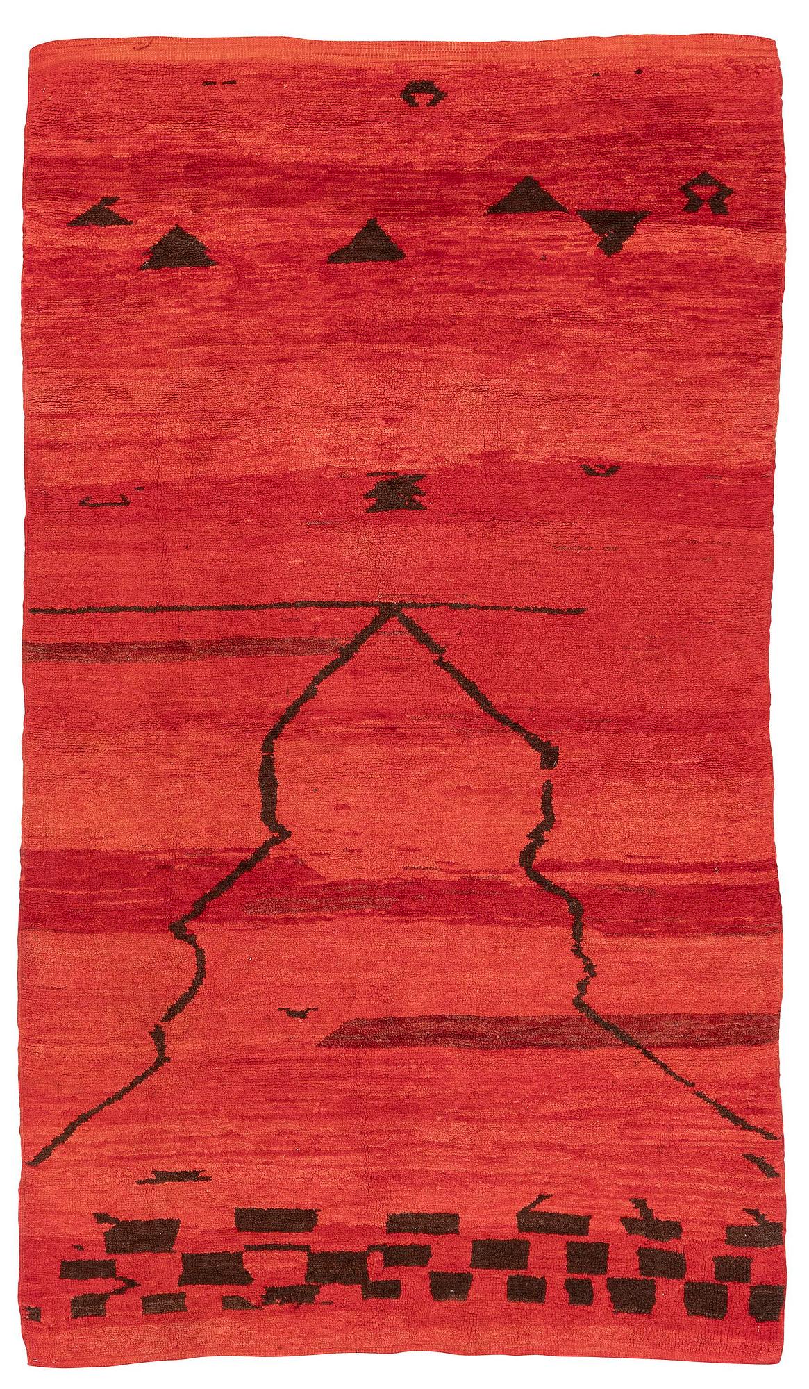 Matta semiantik Boujaad, Marocko. ca 266 x 146-156 cm.