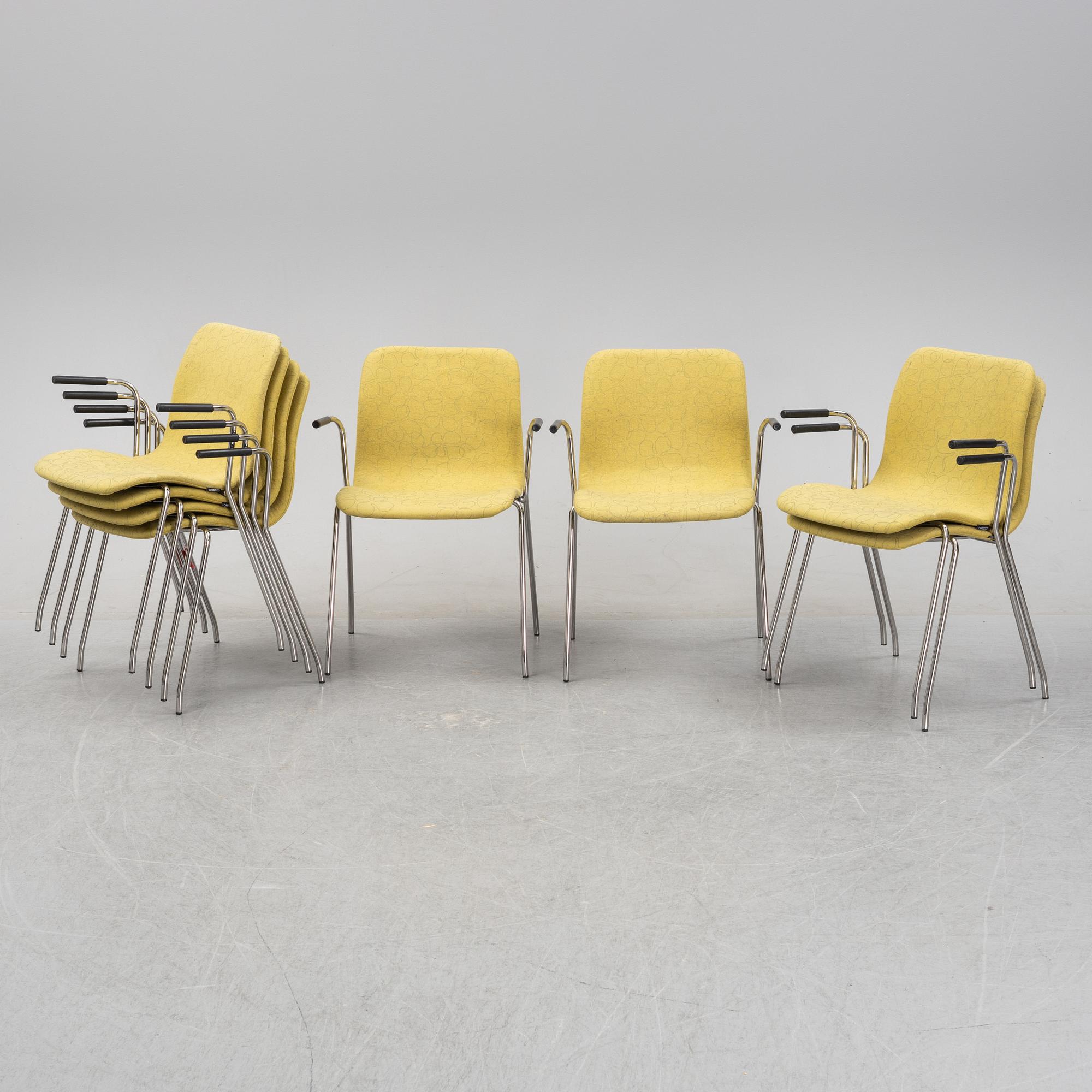 Claesson Koivisto Rune, karmstolar, 8 st "Cornflake", Offecct, daterade 2008.