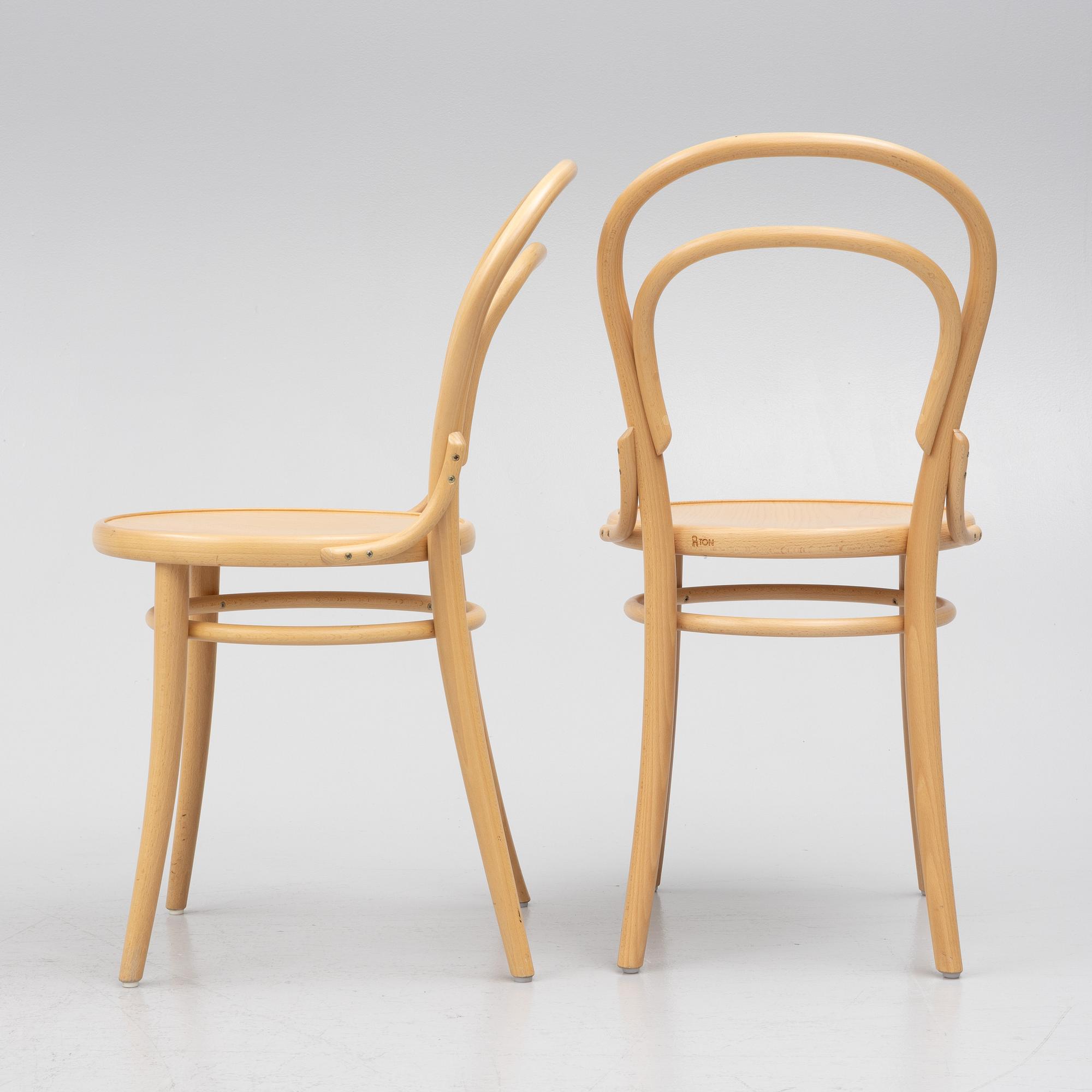 Michael Thonet, stolar, 4 st, "No 14", TON.