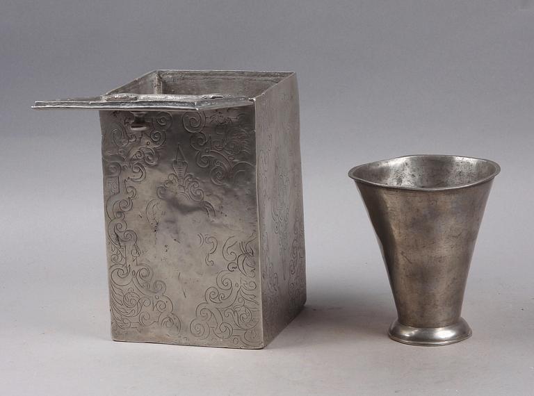 BURK SAMT VAS, tenn, 1700/1800-tal.