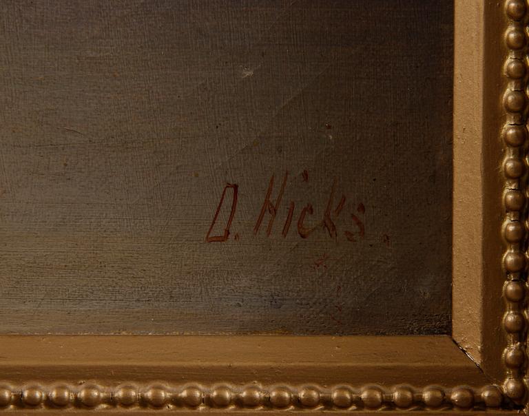 OKÄND KONSTNÄR, olja på duk, sign Hicks.