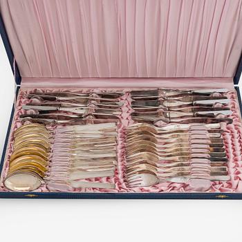 Tapio Wirkkala, a 72-piece set of 'Tapio' sterling silver cutlery, Kultakeskus Hämeenlinna Finland 1970-71.