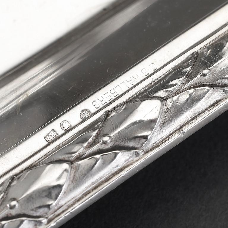 BRICKA, silver, Tyskland, CG Hallberg, 1912. 1502 gram.