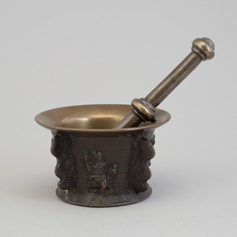 A bronze mortar possibly 16th century.