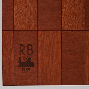 David Rosén, a mahogany and teak cabinet, for Stockholm's Association of Crafts, signed and dated 1959.