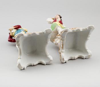 FIGURER, 1 par, porslin, möjligen Tyskland, 1800-talets mitt.