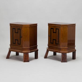 Birger Hahl, a pair of 1920s night stands.