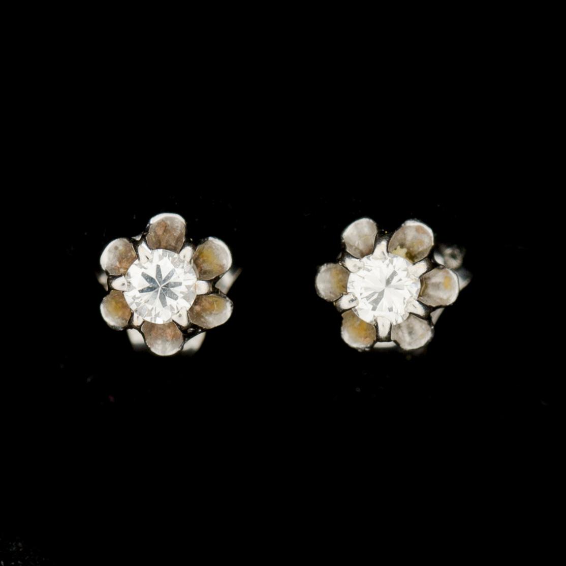 ÖRHÄNGEN, ett par, 18k vitguld, briljantslipade diamanter, ca 0,10ct. Vikt ca 1g.