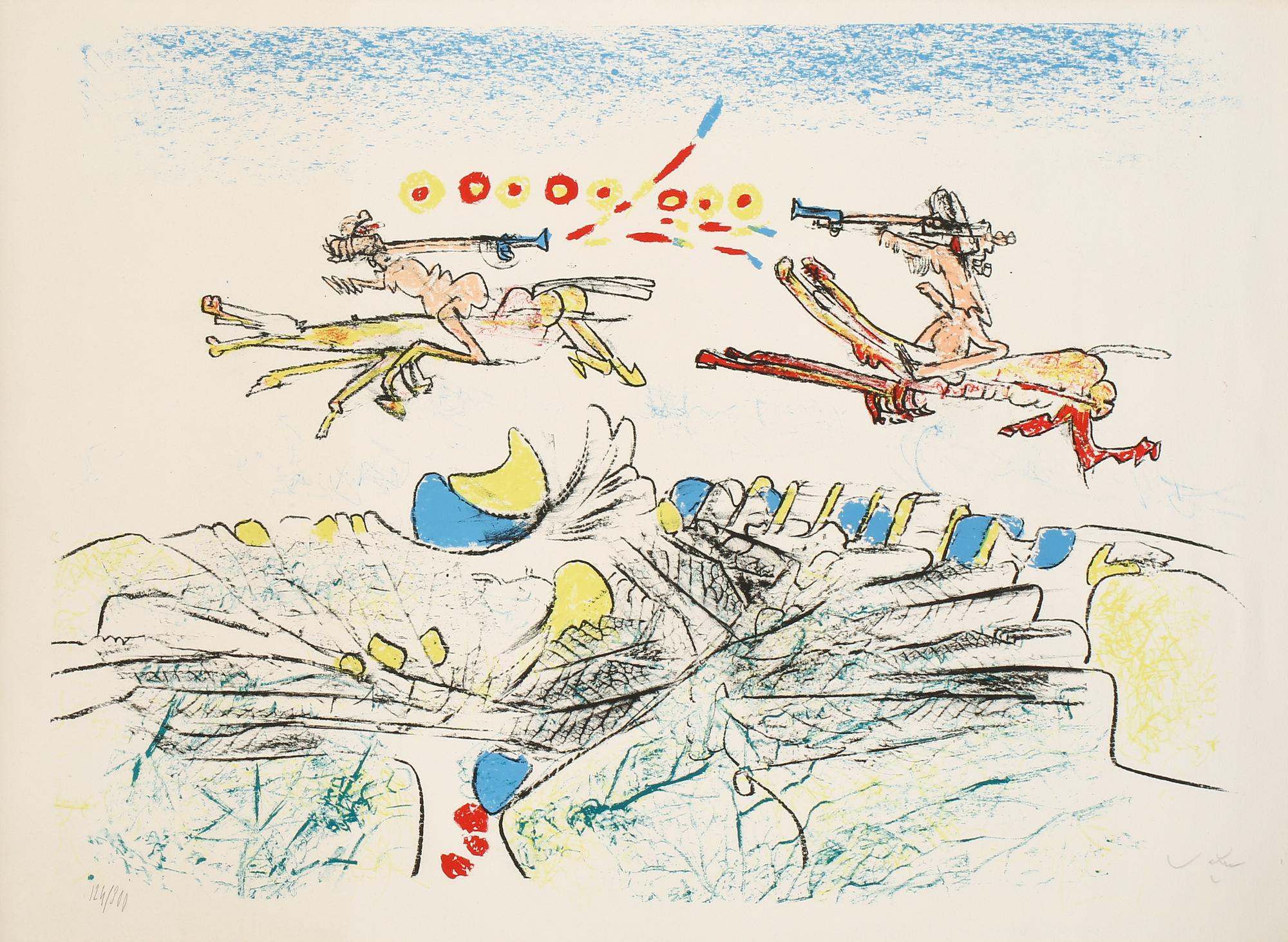 ROBERTO MATTA, färglitografi, signerad och numrerad 124/300.