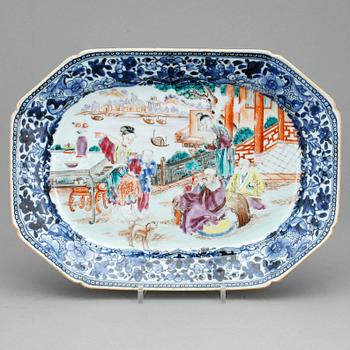 STEKFAT, porslin, Kina, Qingdynastin, 1700-tal.