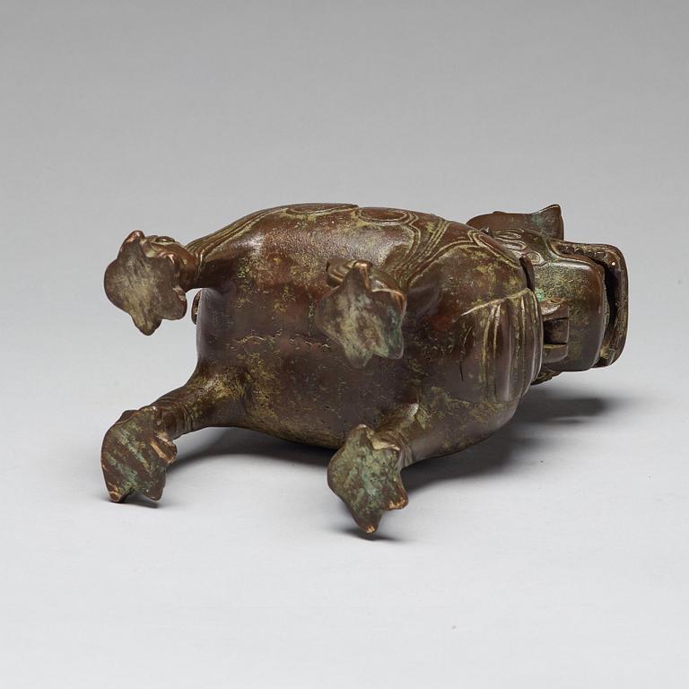 RÖKELSEKAR, brons. Qingdynastin (1664-1912).