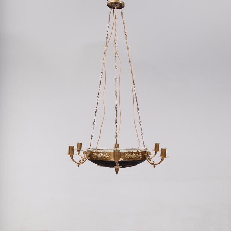 AMPEL, empirestil, 1800-tal. Höjd ca 55 cm.