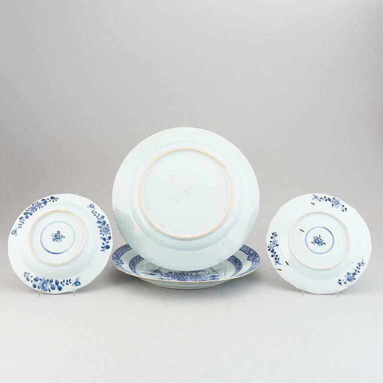 Two blue and white serving dishes, Qing dynasty, Qianlong (1736-95).