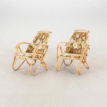 Garden armchairs, a pair, mid-20th century.