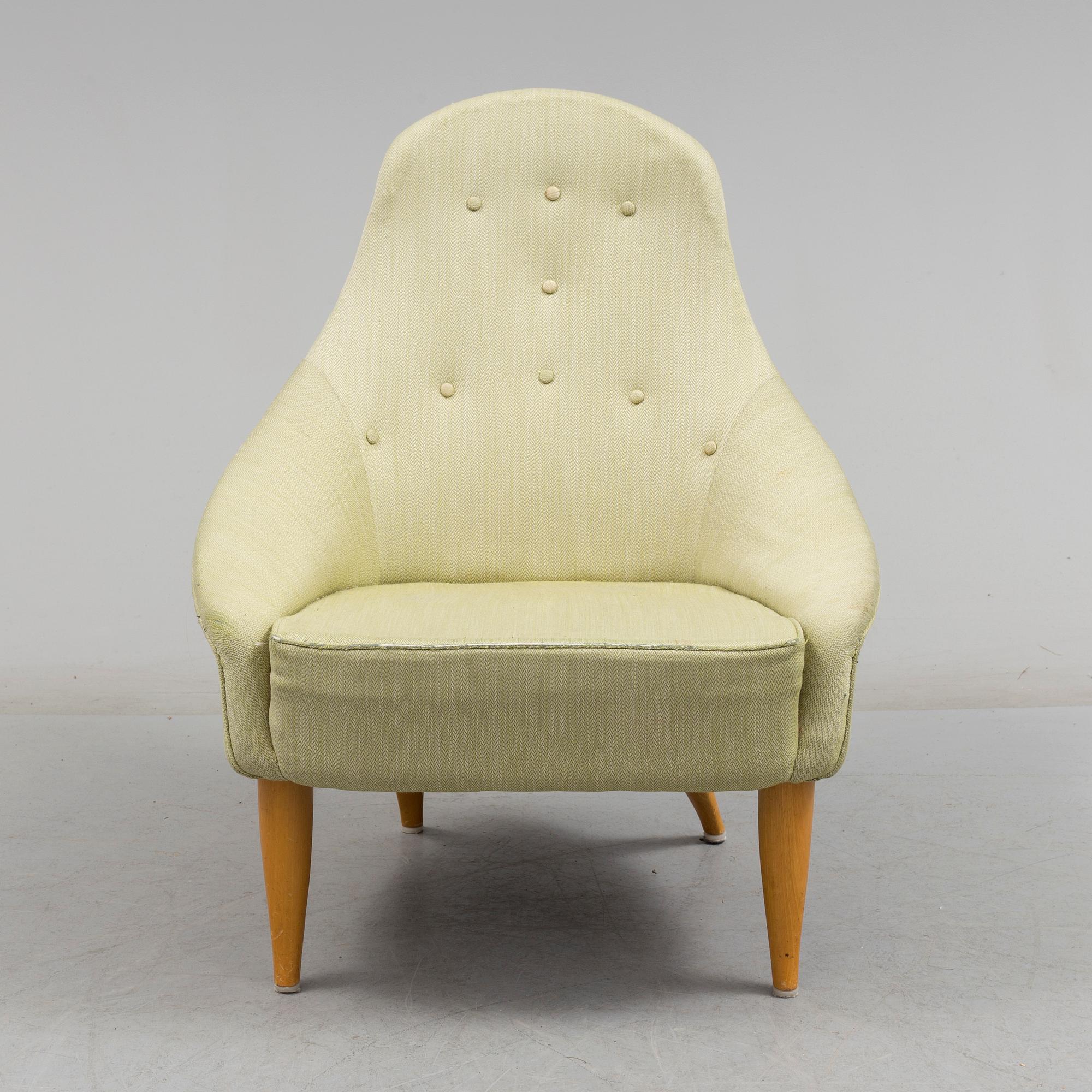 A mid 20th century 'Lilla Eva'arm chair by Kerstin Hörlin-Holmquist.
