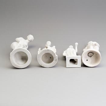 FOUR PARIAN FIGURES, Gustafsberg and Eneret, ca 1900.
