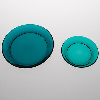 A set of glass plates from Nuutajärvi, Finland 1950s-1960s.