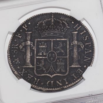 Hopearaha, 8 reales, El Cazador, 1772-1783.