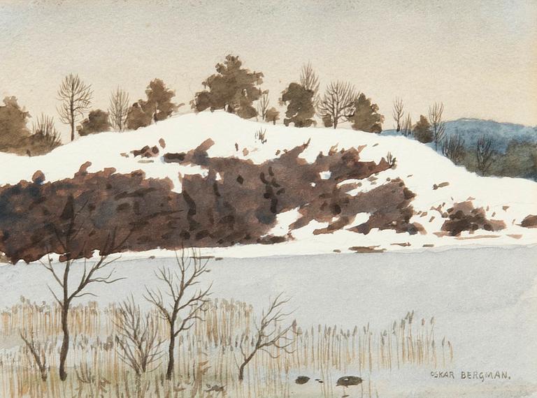 Oskar Bergman, Winter landscape.