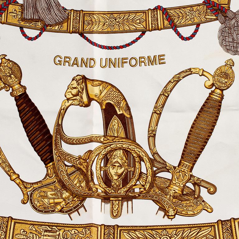 SCARF, siden, "Grand Uniforme", design Joachim Metz, Hermès, Paris, 1900-talets fjärde kvartal.