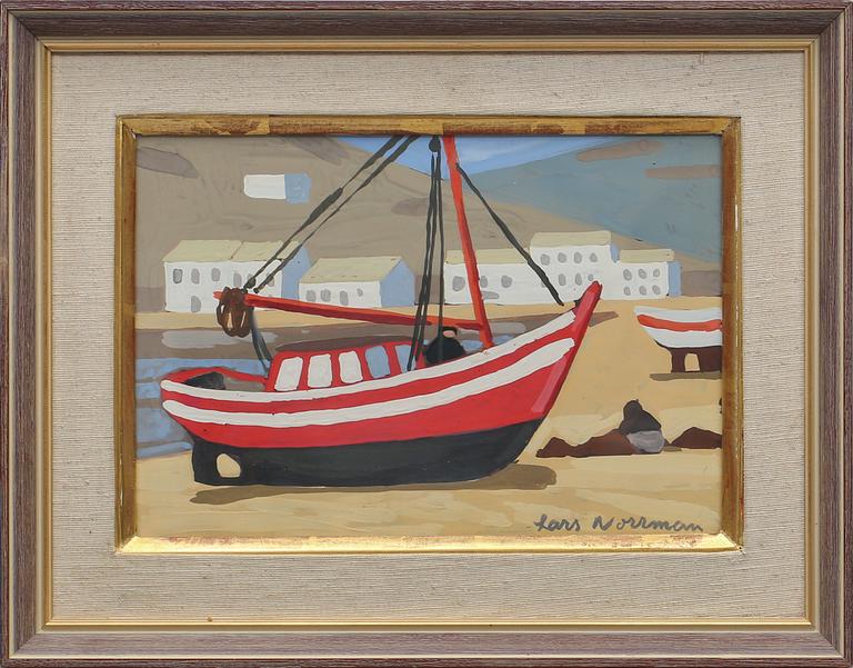 LARS NORRMAN, gouache, signerad.