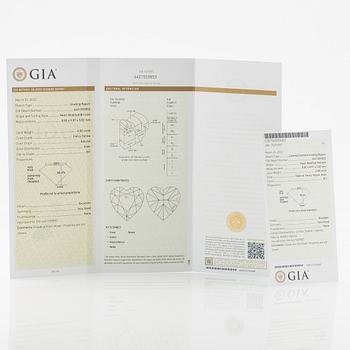 A necklace in 18K gold with a heart-shaped yellow brilliant-cut diamond 4.00 ct Fancy Yellow si1.