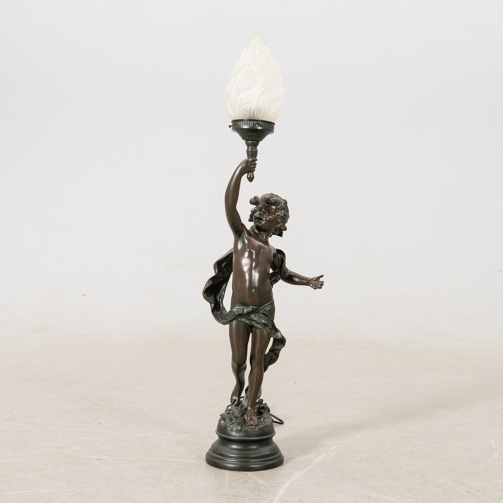 Table lamp Art Nouveau style, late 20th century.