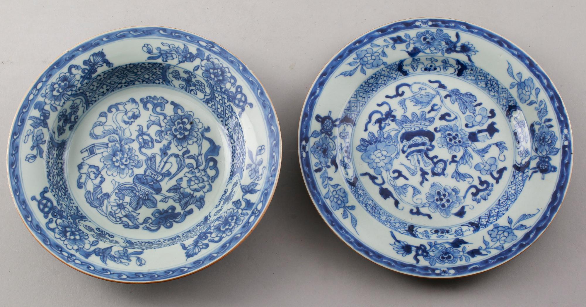 TALLRIKAR, 6 st, porslin, Kina, Qianlong 1736-1795.