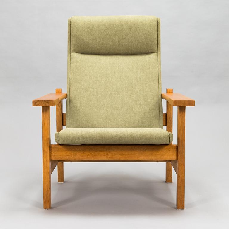 Hans J Wegner, a mid- 20th century 'GE-163A', armchair for  Getama, Gedsted, Denmark.