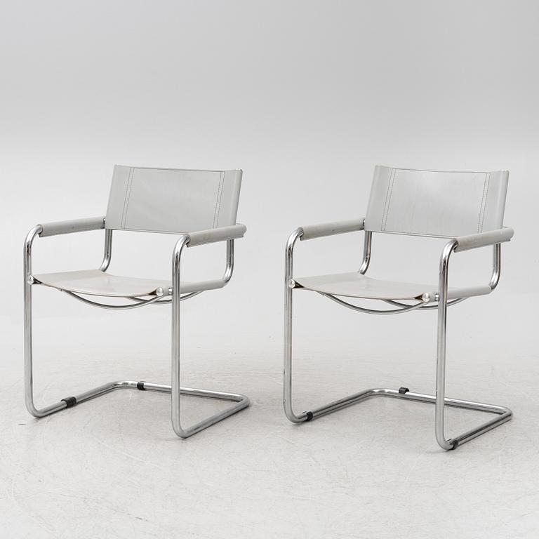 Seven chairs, probably Italy, 1980s.