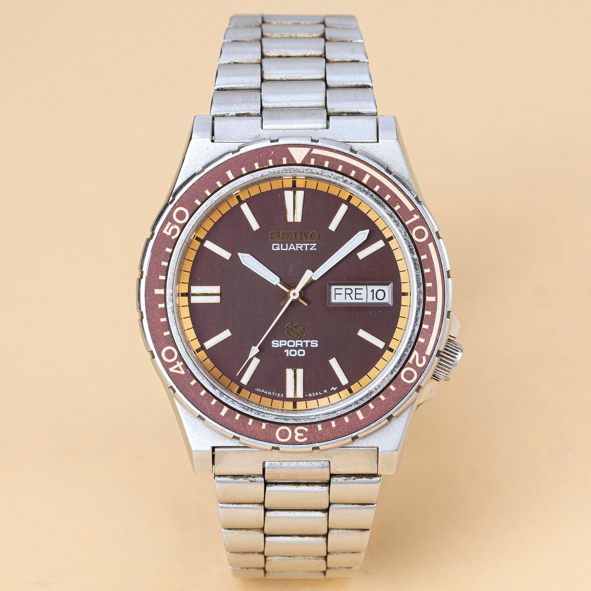 Seiko, Sports 100, "Viggen", “Swedish Armed Forces”, ca 1979.