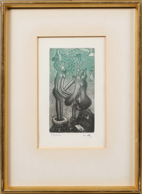 ROBERTO MATTA, 2 st, färgetsningar, signerade och numrerade 49/100.