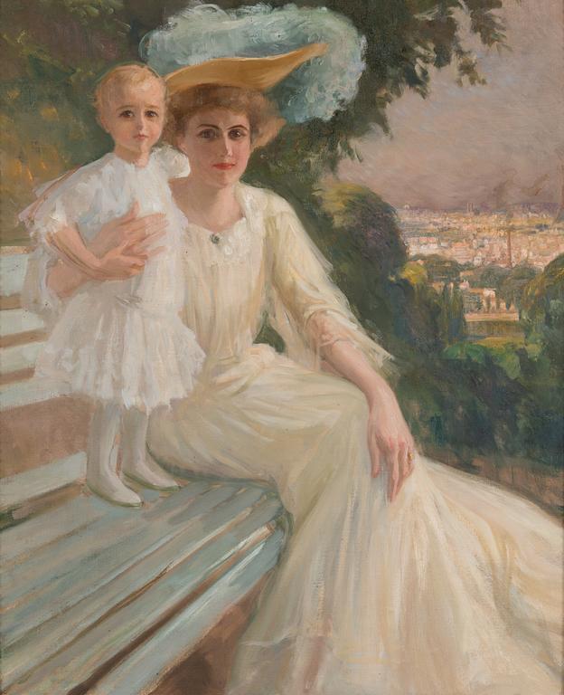 Albert Edelfelt, Aino Ackté and her daughter Glory.