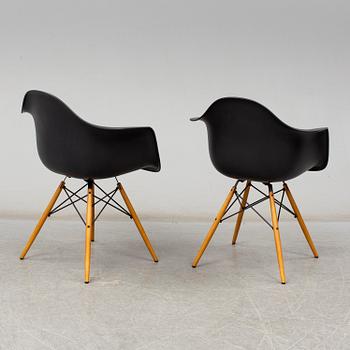 CHARLES & RAY EAMES, a pair of 'DAW' armchairs, Vitra, 2017.