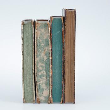 BOKPARTI, 4 volymer, bla Historiens Philosophi, 1-2, av Friedrich von Schlegel, Stockholm 1841.