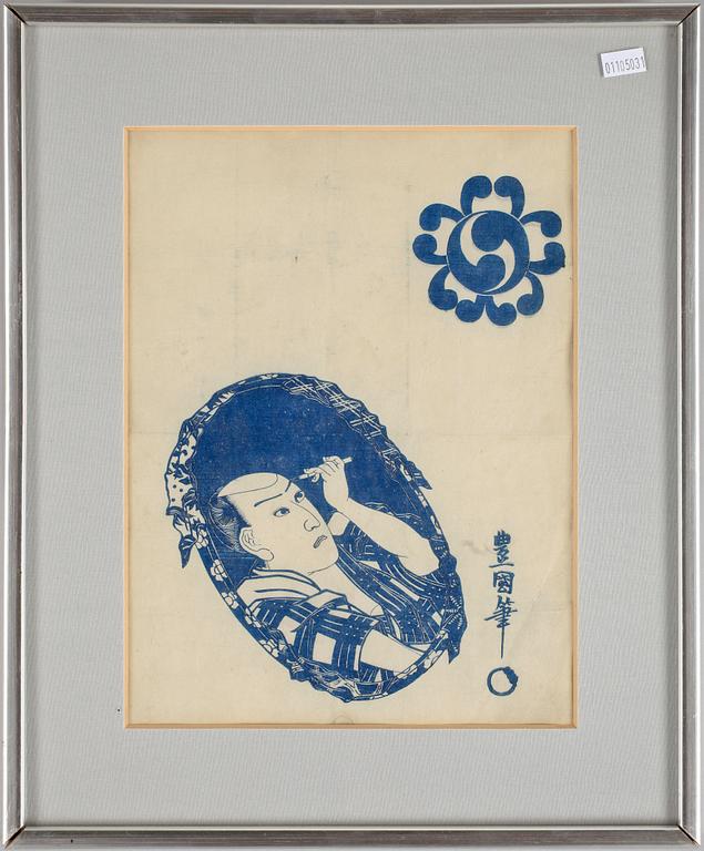 UTAGAWA KUNISADA (TOYOKUNI III), träsnitt, sign.