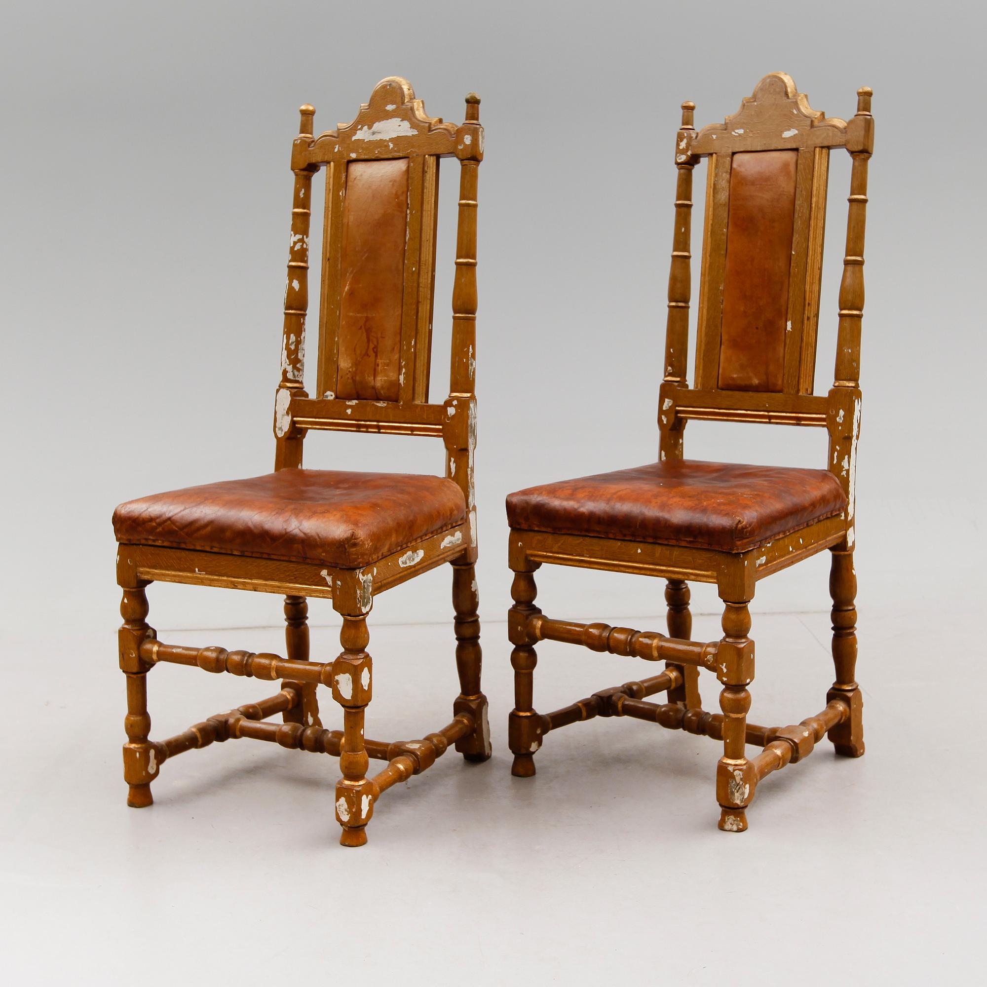 STOLAR, 1 par, barock, 1700-tal.