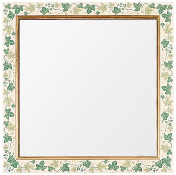 650. A mirror attributed to Estrid Ericson, Svenskt Tenn, the frame covered in fabric.