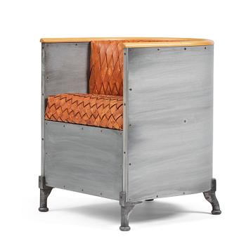 45. Mats Theselius, fåtölj, "Aluminiumfåtölj", ed. 83/200, Källemo, Värnamo, efter 1990.