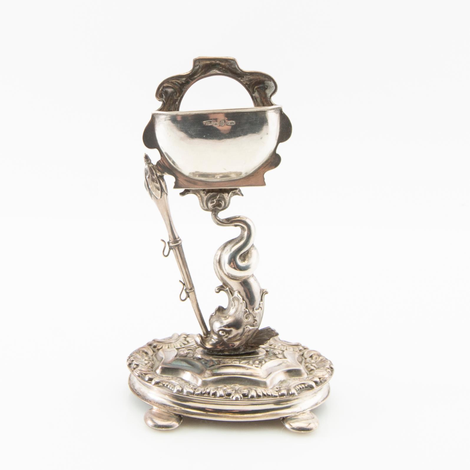 William Lyon pocket watch stand silver Gothenburg 1850 neo-Rococo.