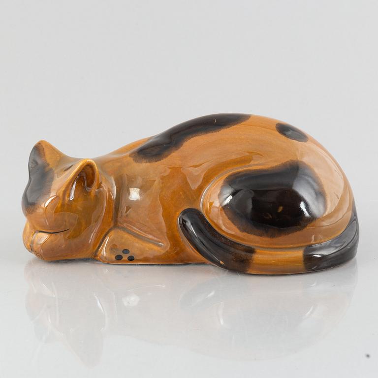 Piero Fornasetti, a stoneware cat figurine, Milano, Italy.