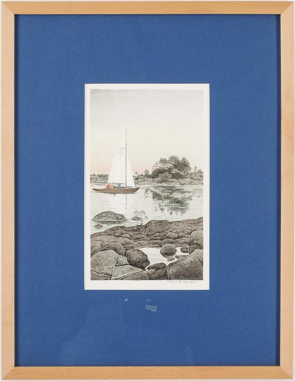 REINHOLD LJUNGGREN, färglitografi, signerad och numrerad 168/360.