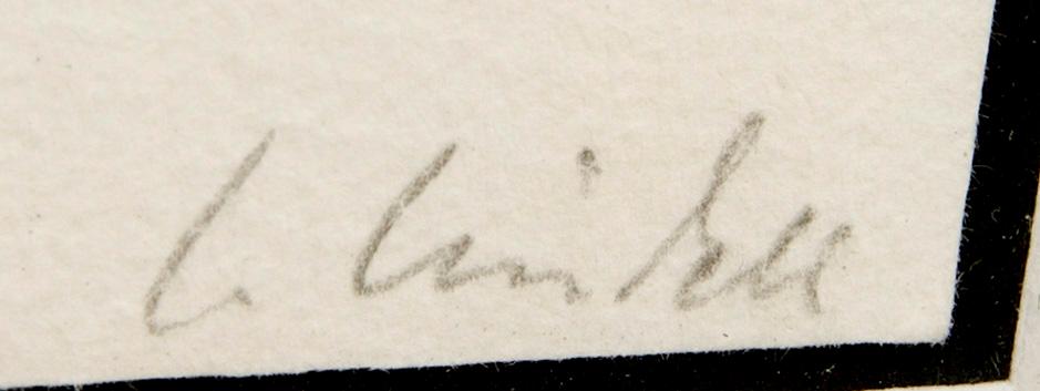 Lage Lindell, litografi signerad a tergo numrerad 72/100.