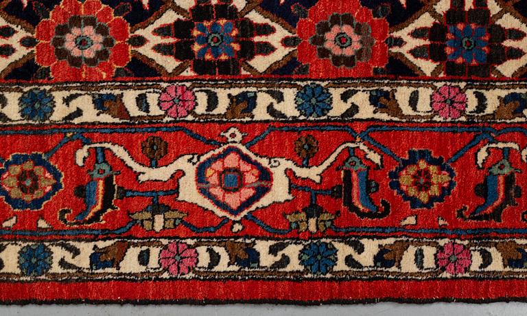 A rug, semi-antique/old, Veramin, ca 213 x 146 cm.