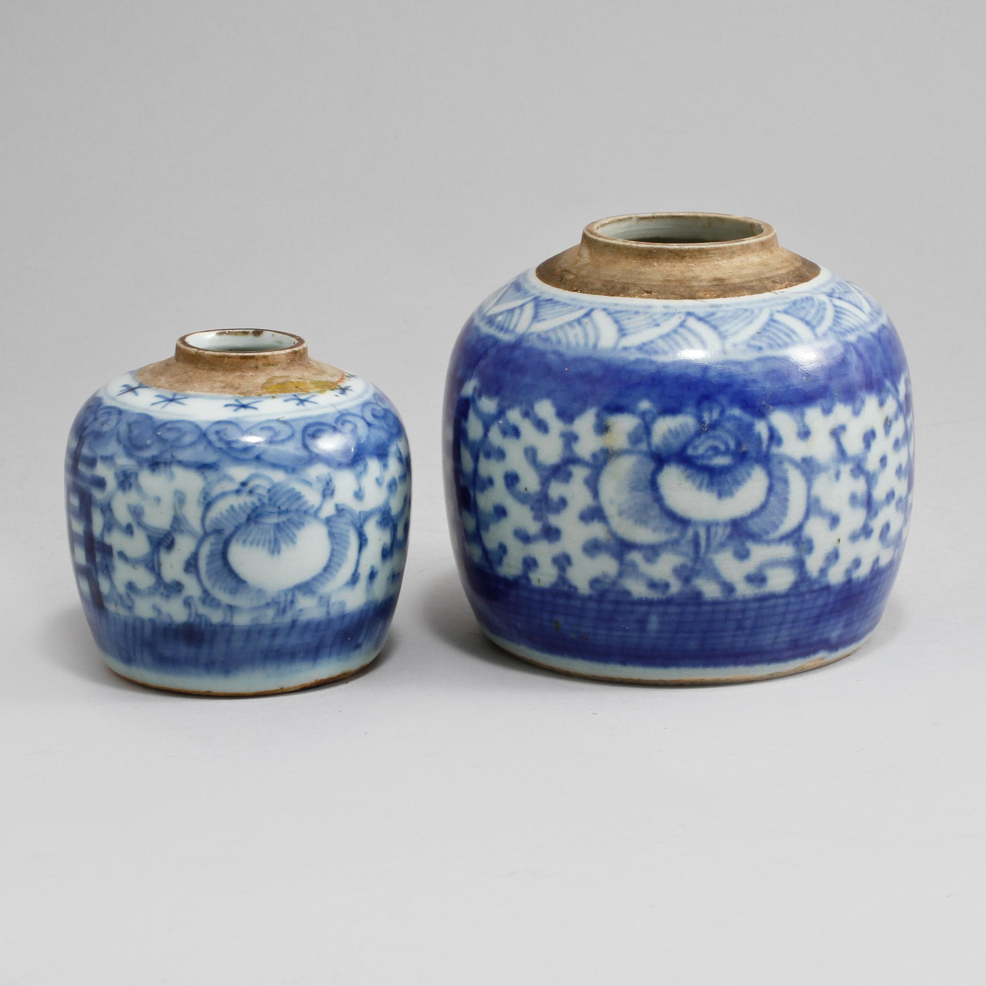BOJANER, ett par, porslin, Kina, 1800-tal.
