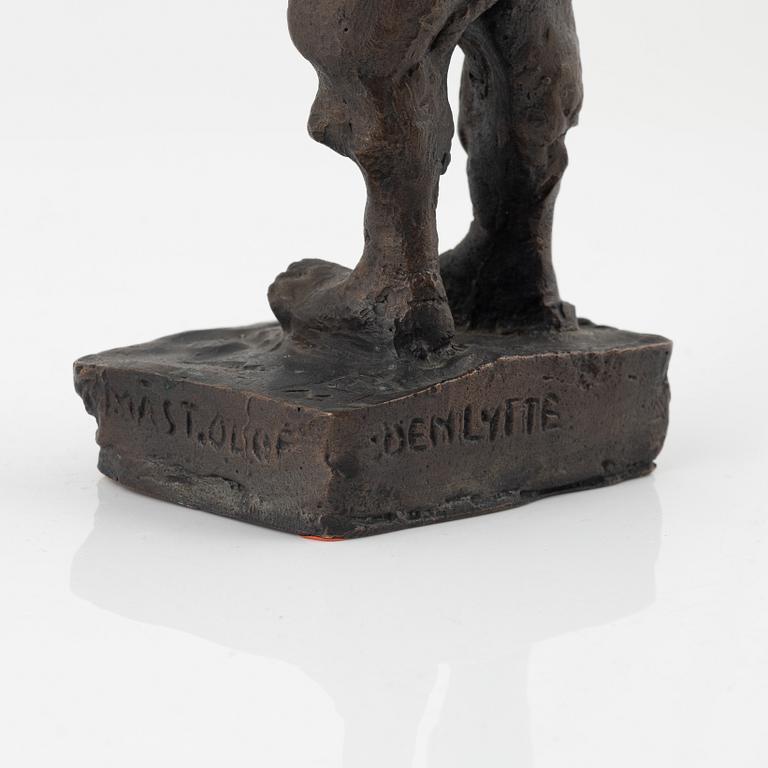 Bror Marklund, skulptur, signerad, brons, höjd 21,5 cm.
