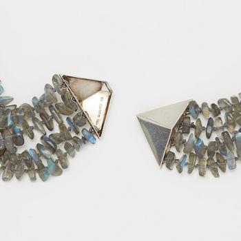 Kristian Nilsson, a sterling and labradorite collier, Stockholm 1984.