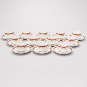 A late 19th Century 16-piece Russian Porcelain Tea Set by Gardner.