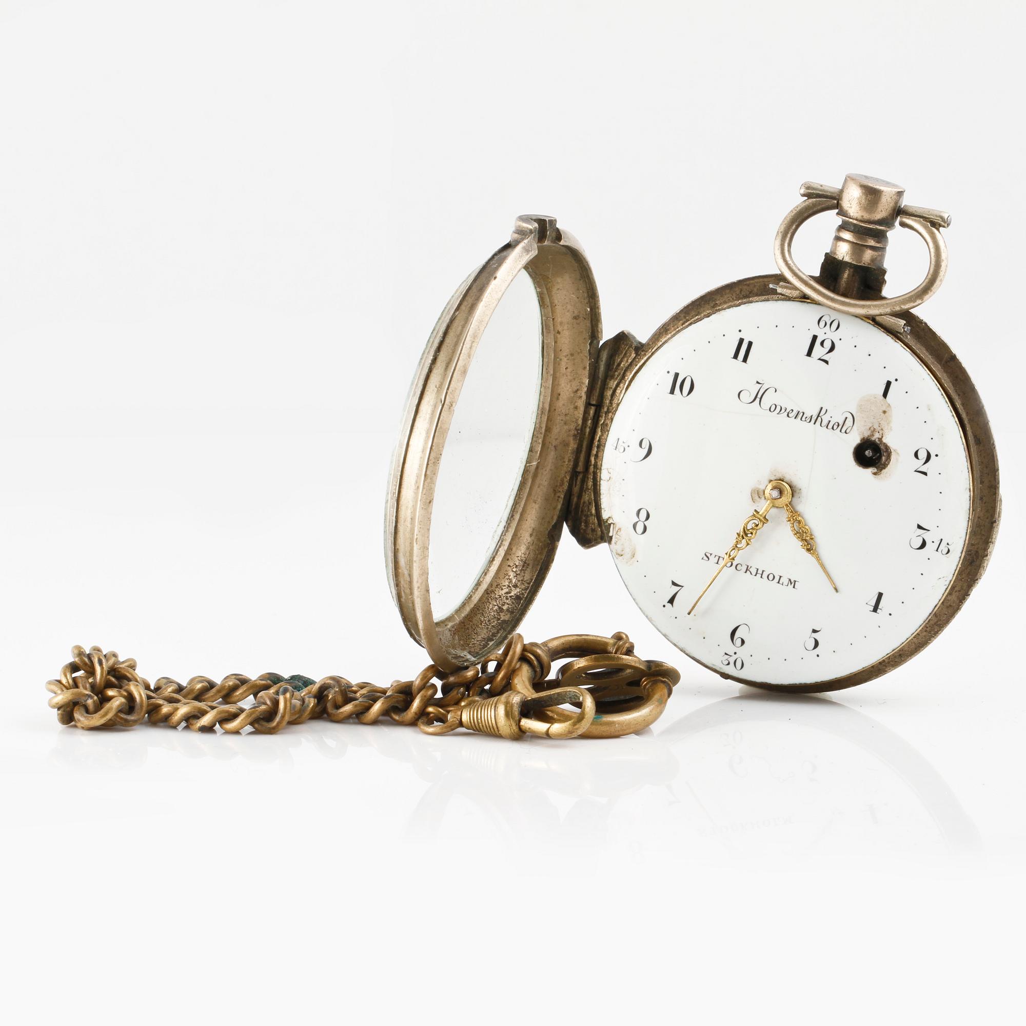 FICKUR, silver, Joachim Hovenschiöld d ä, Stockholm, (1767-1800).