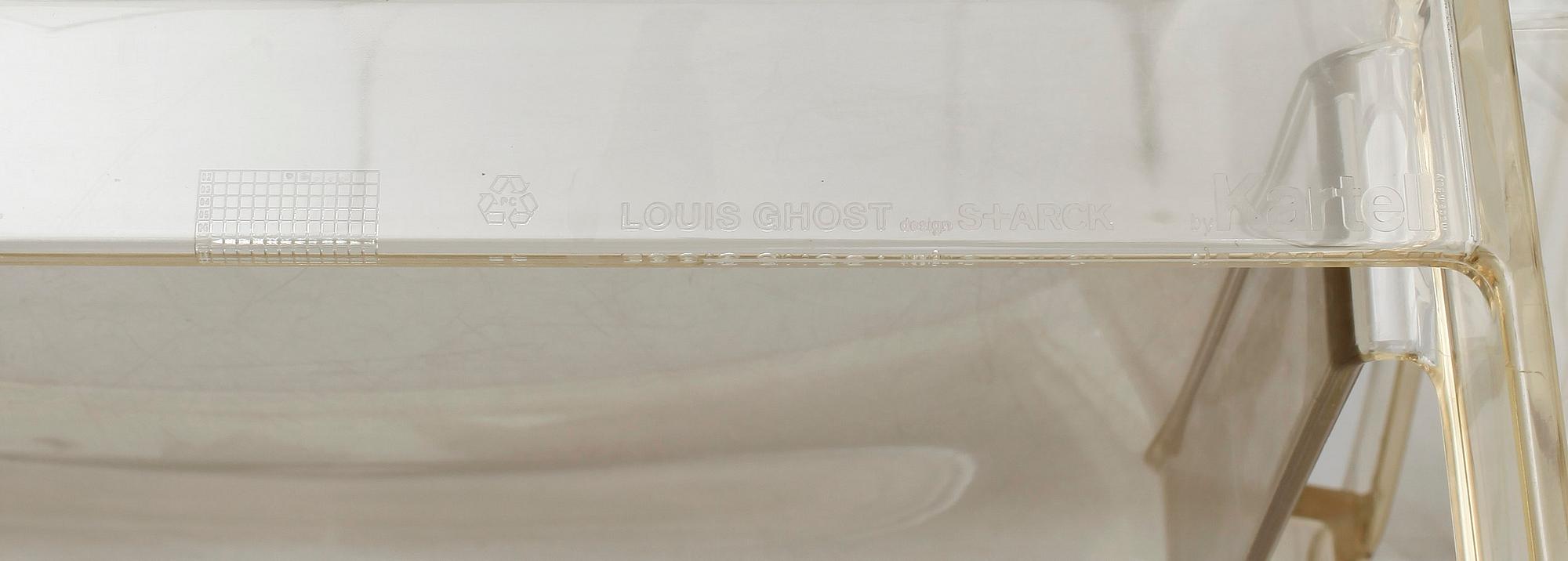 PHILIPPE STARCK, karmstol, plast, "Louis ghost" för Kartell.